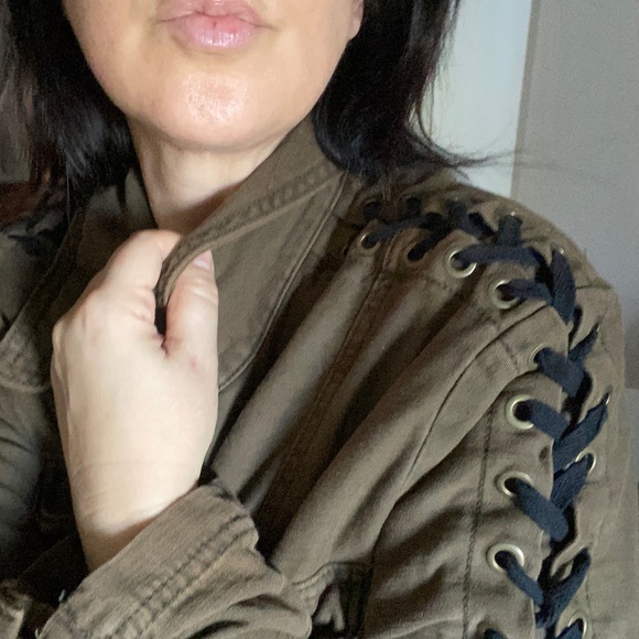 Free People Army Jacket with Detail - Picture 6 of 7